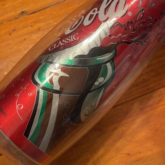 NWT Vintage Coca Cola Classic travel insulated mug w/metal insert & rubber straw - Picture 3 of 15